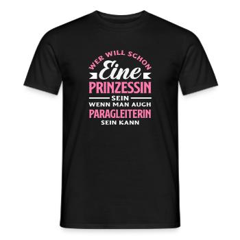 Princess Paragliding Adventure Paragliding - Men's T-Shirt - black - Front - AI Model Male 178 light (178cm)