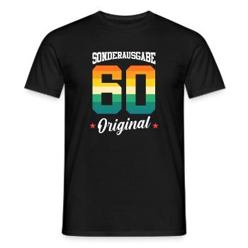 60 Birthday - Men's T-Shirt - black - Front - AI Model Male 178 light (178cm)
