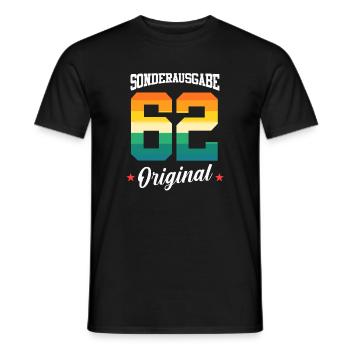 62 Geburtstag - Männer T-Shirt - Schwarz - Vorne - AI Model Male 178 light (178cm)
