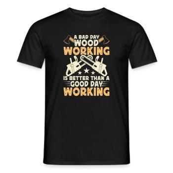 Ébéniste Ébéniste Cadeau Menuisier - T-shirt homme - noir - Devant - AI Model Male 178 light (178cm)