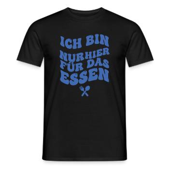 Je suis juste ici pour manger - T-shirt homme - noir - Devant - AI Model Male 178 light (178cm)