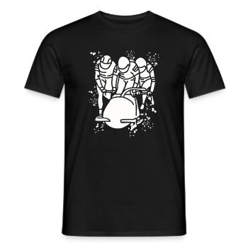 Bobfahrer Bobschlitten Viererbob - Männer T-Shirt - Schwarz - Vorne - AI Model Male 178 light (178cm)