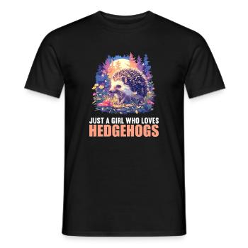 Igel - Männer T-Shirt - Schwarz - Vorne - AI Model Male 178 light (178cm)