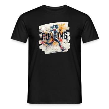🏃‍♀️ Running – Energie in Bewegung - Männer T-Shirt - Schwarz - Vorne - AI Model Male 178 light (178cm)