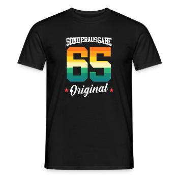 65 Birthday - Men's T-Shirt - black - Front - AI Model Male 178 light (178cm)