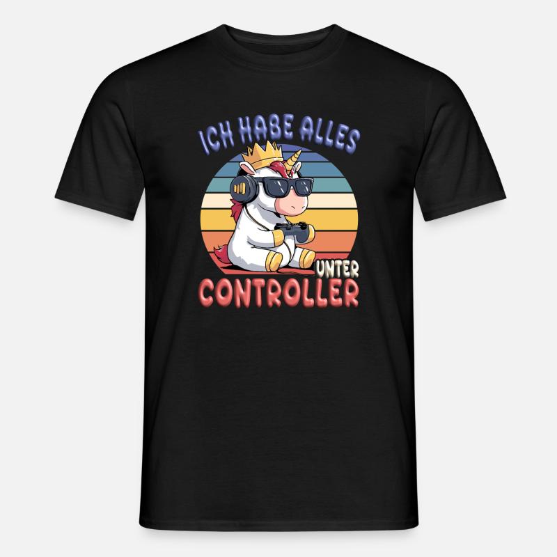 der könig will zocken - Männer T-Shirt - Schwarz