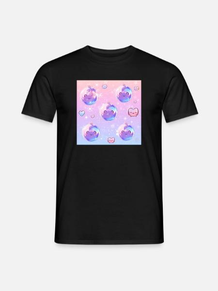 Dreamy Sparkle Pastel Kawaii Ball Ornaments - Men's T-Shirt - black