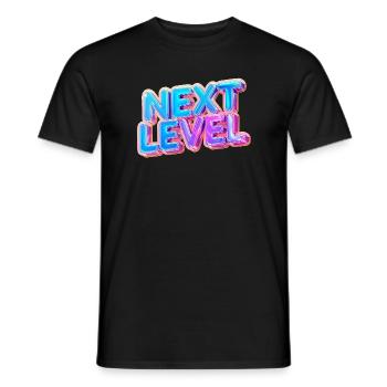 Next Level 3D Text — Bold Gradient Design - Men's T-Shirt - black - Front - AI Model Male 178 light (178cm)