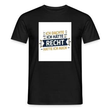 Je pensais que j’avais raison – je l’étais ! - T-shirt homme - noir - Devant - AI Model Male 178 light (178cm)