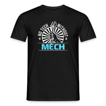 Génie mécanique Ingénieur mécanique - T-shirt homme - noir - Devant - AI Model Male 178 light (178cm)