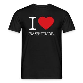 J’adore Timor oriental - T-shirt homme - noir - Devant - AI Model Male 178 light (178cm)