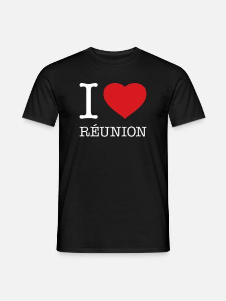 I love Reunion - Männer T-Shirt - Schwarz