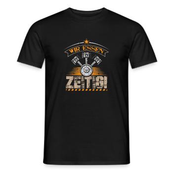 Auto Tuner Tuning Kfz Werkstatt Mechaniker Spruch - Men's T-Shirt - black - Front - AI Model Male 178 light (178cm)