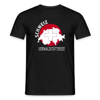 Vierwaldstattersee - Männer T-Shirt - Schwarz - Vorne - AI Model Male 178 light (178cm)