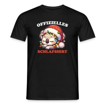 Chemise de nuit officielle Koala de Noël - T-shirt homme - noir - Devant - AI Model Male 178 light (178cm)