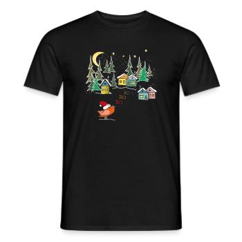 Magie hivernale de Noël - T-shirt homme - noir - Devant - AI Model Male 178 light (178cm)