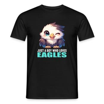Adler - Männer T-Shirt - Schwarz - Vorne - AI Model Male 178 light (178cm)