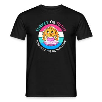 Thanksgiving Gender Reveal Mom-to-be - Men's T-Shirt - black - Front - AI Model Male 178 light (178cm)