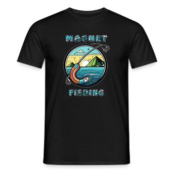MAGNET FISHING - Männer T-Shirt - Schwarz - Vorne - AI Model Male 178 light (178cm)