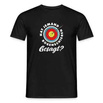 I go archery - Men's T-Shirt - black - Front - AI Model Male 178 light (178cm)