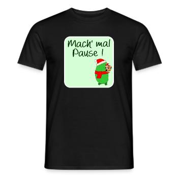 WEIHNACHTSPAUSE GEWÜRZGURKE WEIHNACHTSMANN - Männer T-Shirt - Schwarz - Vorne - AI Model Male 178 light (178cm)