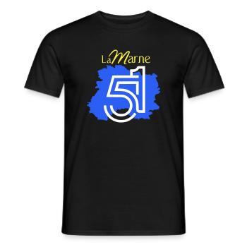 La Marne 51  - T-shirt homme - noir - Devant - AI Model Male 178 light (178cm)