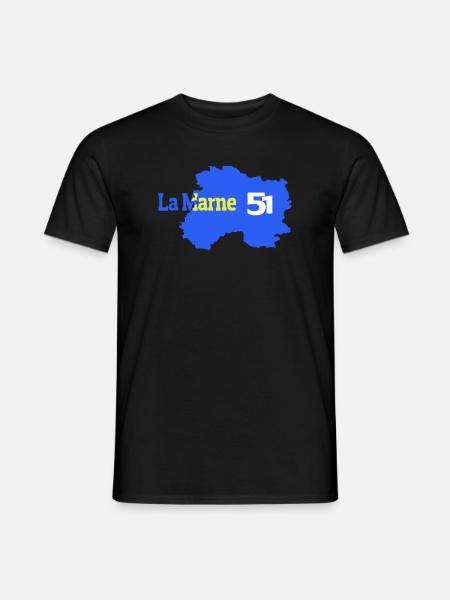 The Marne 51 Departmental Map - Men's T-Shirt - black