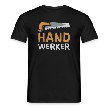 Stylish Craftsman Design with Saw – DIY Fans - Men's T-Shirt - black - Front - AI Model Male 178 light (178cm)