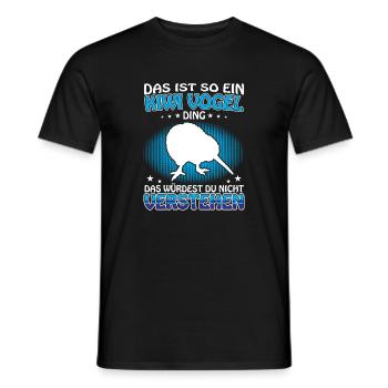 Ist ein Kiwi Vogel Ding Neuseeland Kiwi Vogel - Männer T-Shirt - Schwarz - Vorne - AI Model Male 178 light (178cm)