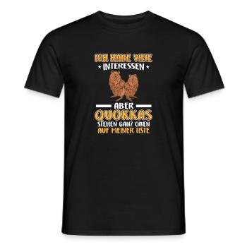 Quokka interests me Short-tailed kangaroo - Men's T-Shirt - black - Front - AI Model Male 178 light (178cm)