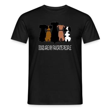Dogs Are My Favorite People - Men's T-Shirt - black - Front - AI Model Male 178 light (178cm)