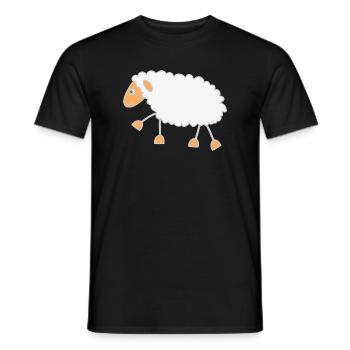 Lustiges Schaf - Männer T-Shirt - Schwarz - Vorne - AI Model Male 178 light (178cm)