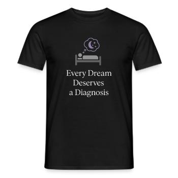 Technologue du sommeil, technicien polysomnographique, Rpsgt - T-shirt homme - noir - Devant - AI Model Male 178 light (178cm)