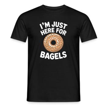Bagels Spruch Bagel Lustiges Bagels Geschenk - Männer T-Shirt - Schwarz - Vorne - AI Model Male 178 light (178cm)