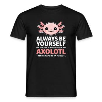 Axolotl Dire Axolotls Drôle Axolotl Cadeau - T-shirt homme - noir - Devant - AI Model Male 178 light (178cm)