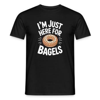 Bagels Spruch Bagel Lustiges Bagels Geschenk - Männer T-Shirt - Schwarz - Vorne - AI Model Male 178 light (178cm)