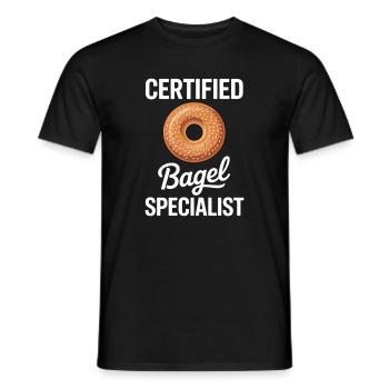 Bagels Spruch Bagel Lustiges Bagels Geschenk - Männer T-Shirt - Schwarz - Vorne - AI Model Male 178 light (178cm)