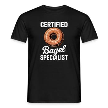 Bagels Spruch Bagel Lustiges Bagels Geschenk - Männer T-Shirt - Schwarz - Vorne - AI Model Male 178 light (178cm)