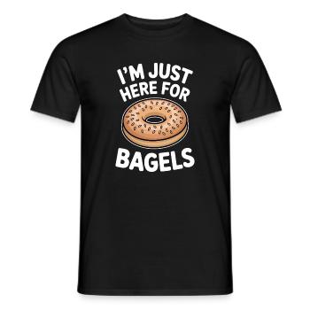 Bagels Spruch Bagel Lustiges Bagels Geschenk - Männer T-Shirt - Schwarz - Vorne - AI Model Male 178 light (178cm)