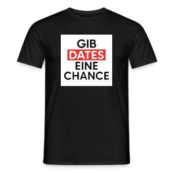 Donnez une chance aux rendez-vous - T-shirt homme - noir - Devant - AI Model Male 178 light (178cm)