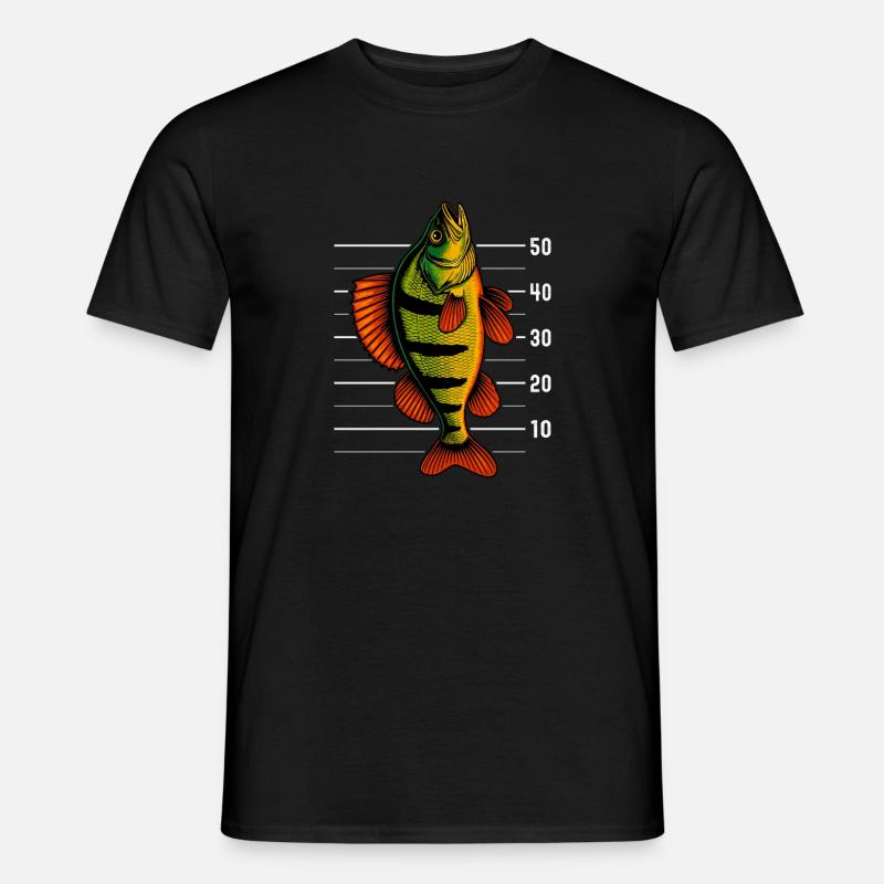 Barsch Flussbarsch Barsche Barsch Köder - Männer T-Shirt - Schwarz