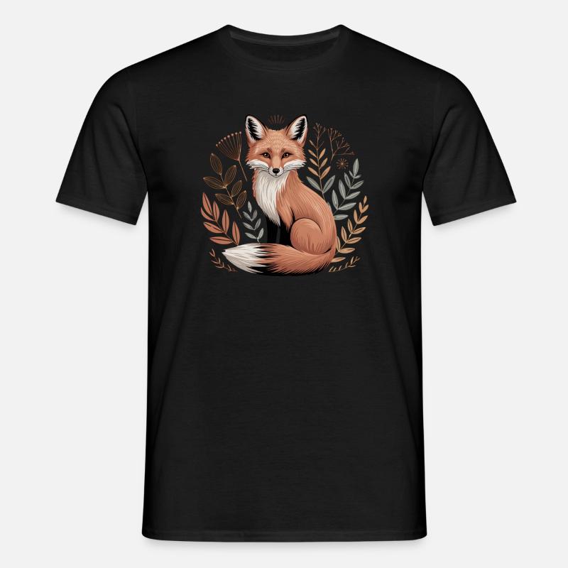Boho Fuchs - Männer T-Shirt - Schwarz