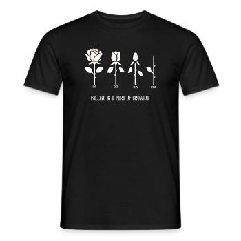 Minimalist Rose Modern Line Art - Men's T-Shirt - black - Front - AI Model Male 178 light (178cm)