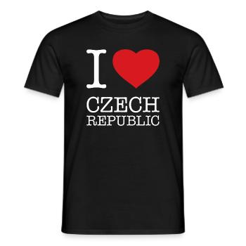 I love Czech Republic Tschechien - Männer T-Shirt - Schwarz - Vorne - AI Model Male 178 light (178cm)