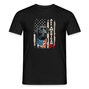 All American Boy Lab Hunting Marsh Vibe - Men's T-Shirt - black - Front - AI Model Male 178 light (178cm)