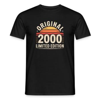 Original 2000 Edition Retro Sonne - Männer T-Shirt - Schwarz - Vorne - AI Model Male 178 light (178cm)