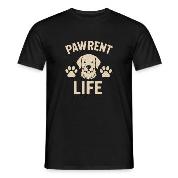 Pawrent Life – Hundemama & Hundepapa Design - Männer T-Shirt - Schwarz - Vorne - AI Model Male 178 light (178cm)