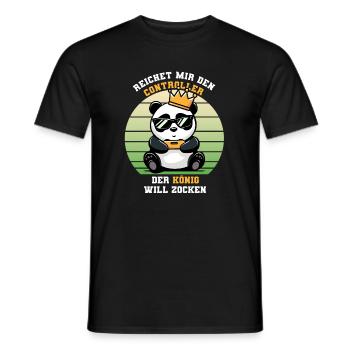Gaming Hands me the controller gaming - Men's T-Shirt - black - Front - AI Model Male 178 light (178cm)