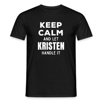 Gardez votre calme Laissez Kristen s’arranger en disant drôle - T-shirt homme - noir - Devant - AI Model Male 178 light (178cm)