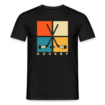 Eishockey Hockey Eishockeyspieler Geschenk  - Men's T-Shirt - black - Front - AI Model Male 178 light (178cm)